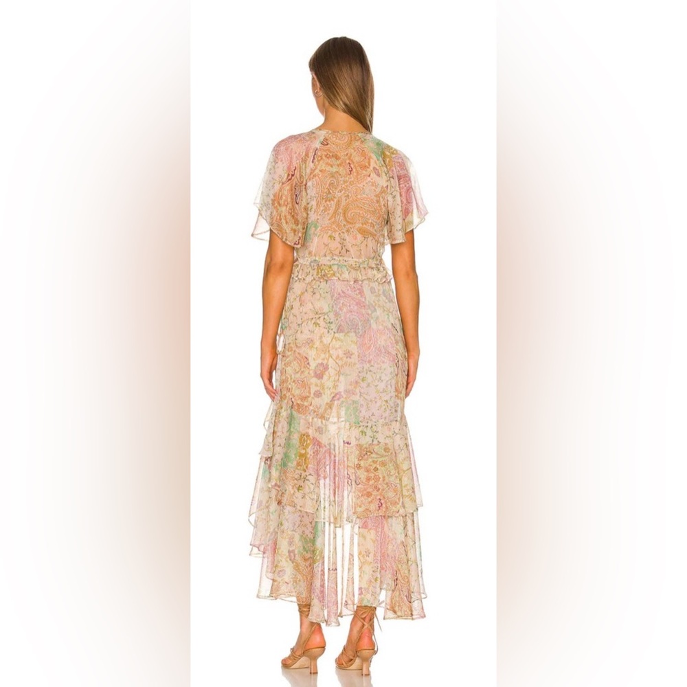 MISA Alana Dress Floral Patchwork Ruffle Midi Maxi Size Large New - Picture 3 of 11